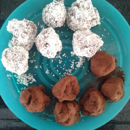 Chocoladetruffels met suikervrije chocolade van Greensweet Stevia