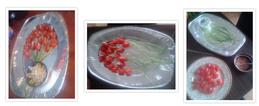 Gevulde tomaten tulpen