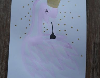 Zelf een Flamingo schilderij maken.