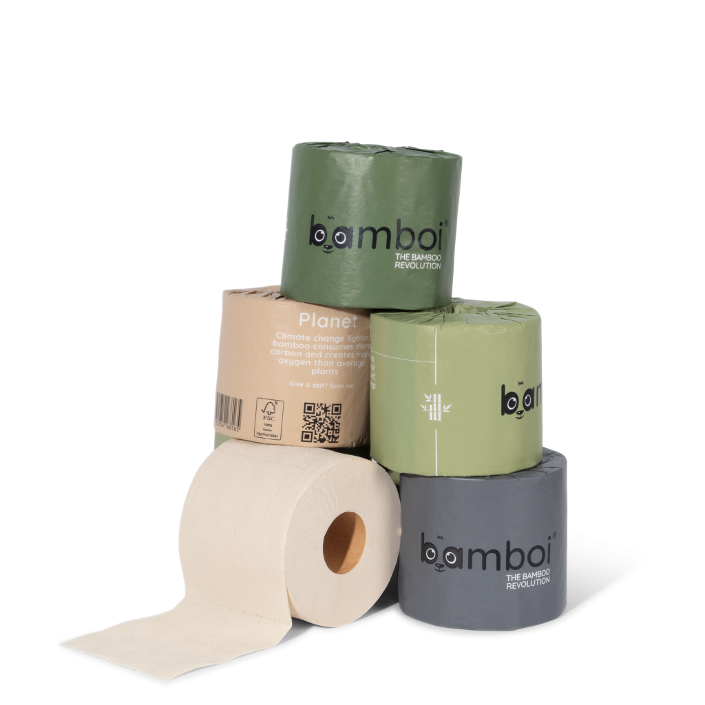 Milieuvriendelijk bamboe toiletpapier van bamboi.