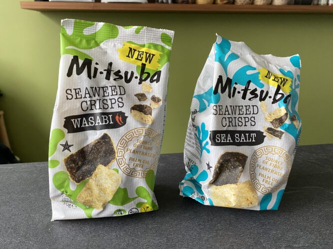 Mitsuba Seaweed Crisps Sea Salt & Mitsuba Seaweed Crisps Wasabi.