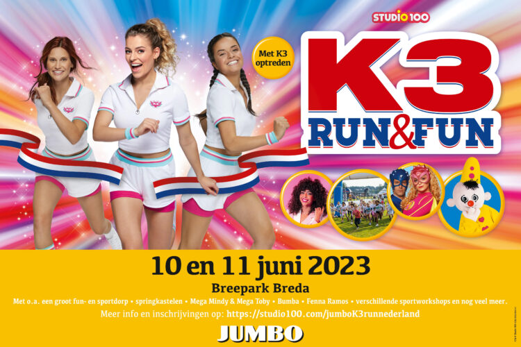 Spaaracties Jumbo supermarkt: K3 Run & Fun.